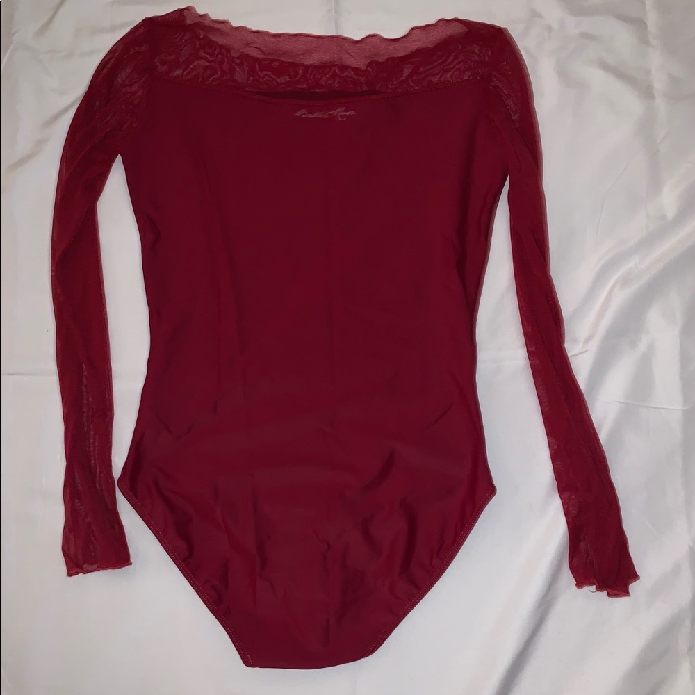 Ballet Rosa long sleeve mesh ballet leotard